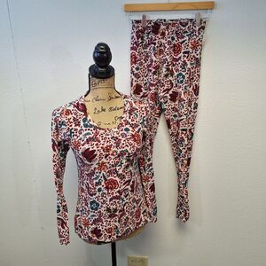 Thalia Sodi Pajama Set Soft Sleepewear Floral Multicolor Women's Size S Petites